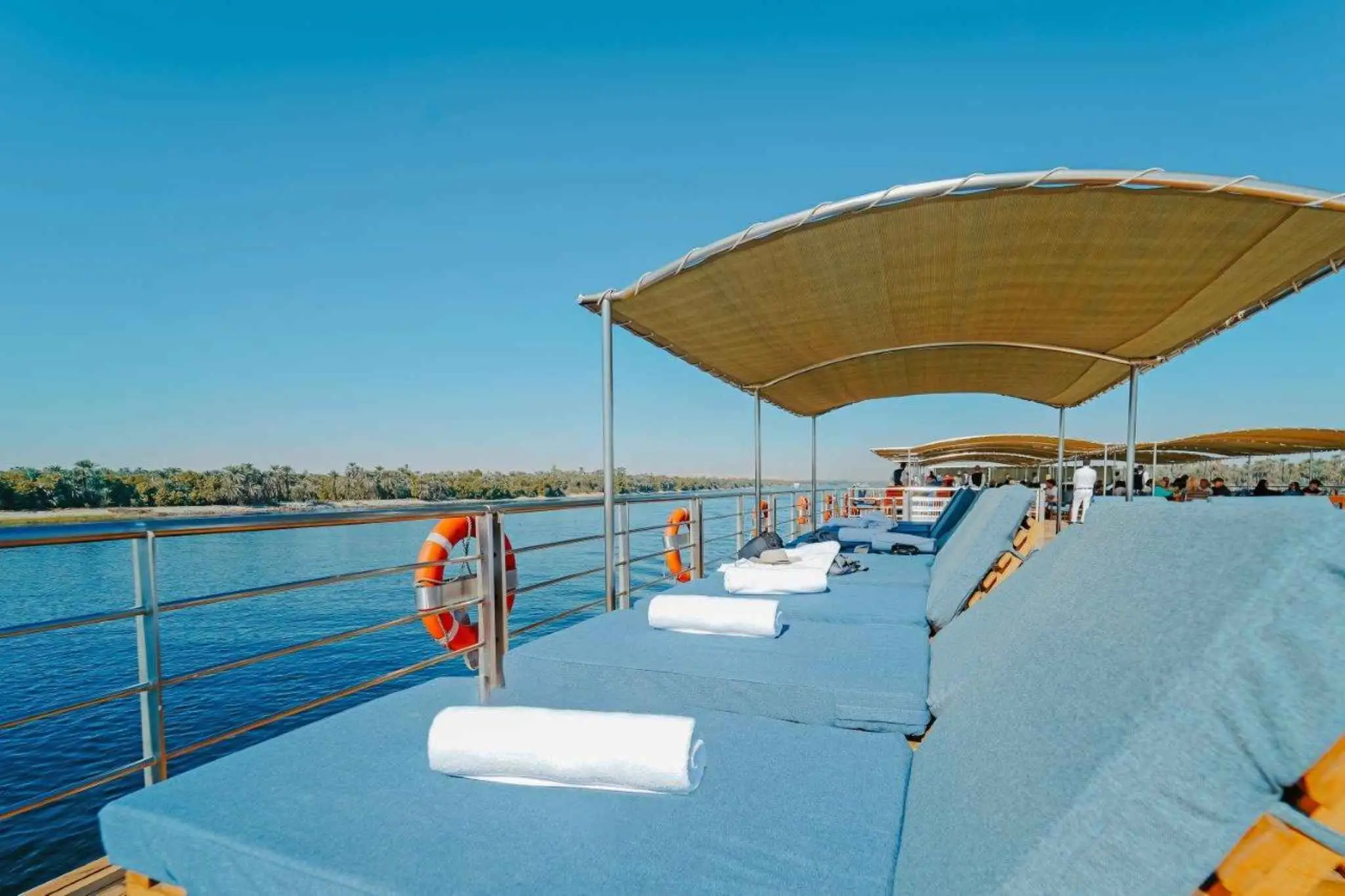 Sun deck of the MS Miriam Nile Cruise Nile cruise